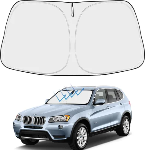 Vista 216 de Proadsy Parasol para parabrisas Rivian R1S 2022-2025 2026 de 4 capas plegable, protector de parasol frontal que bloquea los rayos UV, mantiene