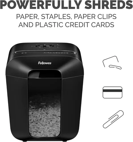Vista 5 de Fellowes LX50-DB Trituradora de papel doméstico de corte cruzado de 9 hojas