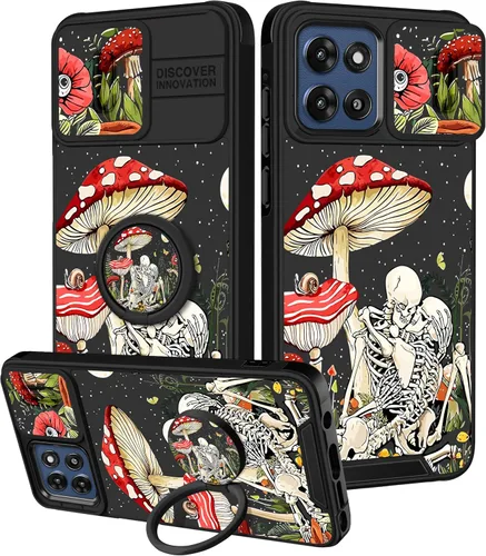 Vista 37 de Funermei Funda para Moto G Stylus 5G 2022, funda para teléfono con diseño de calavera de esqueleto para mujeres y niñas, diseño gótico, Como