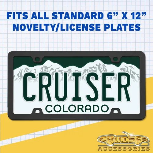 Vista 4 de Cruiser Accessories 22230 Marco para placa de coche con alambre de púas II, cromado, 1 marco