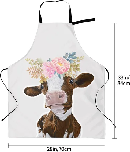 Vista 4 de Delantal de cocina de chef impermeable con bolsillos para adultos, delantales de cocina para barbacoa, regalos personalizados para hornear