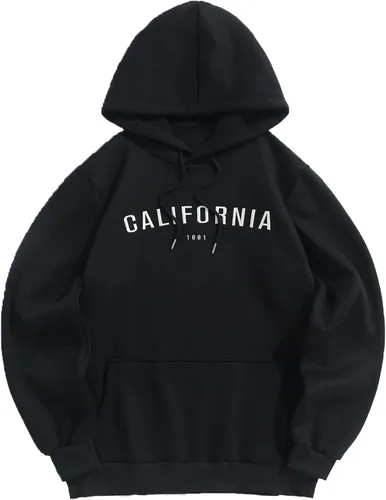 Vista 17 de ZAFUL Sudadera con capucha con cordón para hombre, unisex, de manga larga, sudadera casual