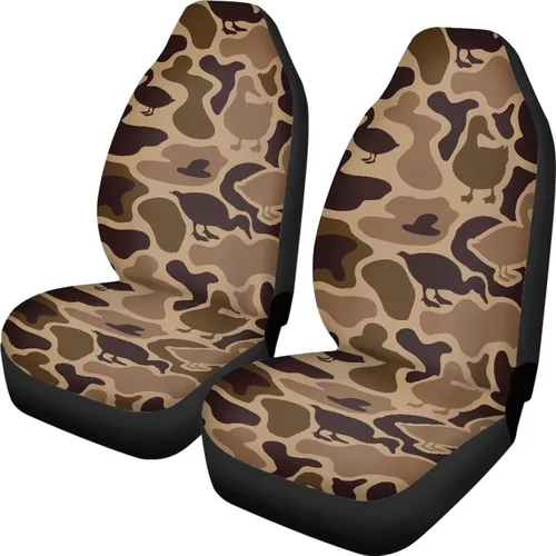 Vista 21 de ELEQIN 250 fundas de asiento delantero de automóvil con bandera patriótica estadounidense, paquete de 2 protectores de asiento de poliéster suaves