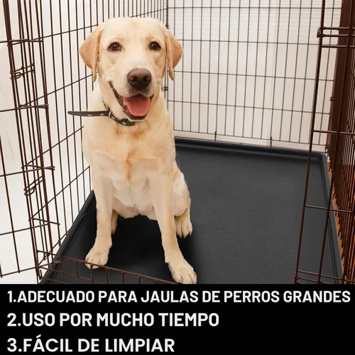 Vista 4 de 2 Piezas Bandeja de Repuesto para Jaula de Perro Bandeja Inferior de Perrera Bandeja Inferior de Repuesto Bandeja Inferior de Plástico para Jaula
