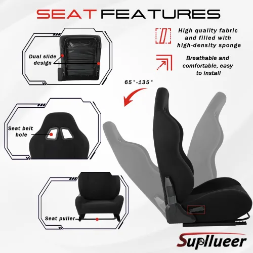 Vista 5 de Racing Simulator Cockpit with Black Racing Seat fit for Logitech G29 G27 G920 G923, Thrustmaster T300, Fanatec, Moza, Racing Wheel Stand Sim