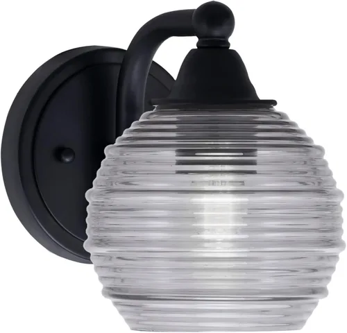 Vista 77 de Toltec Lighting Paramount - Aplique de pared de 1 luz, lámpara de pared para interiores, regulable, compatible con LED de base media, acabado