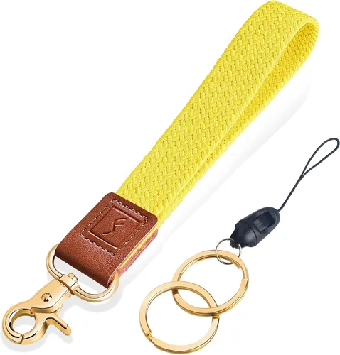 Vista 16 de Fishent Llavero de Muñeca Elástico, Cordones de Muñeca Trenzados Lindos para Llaves, Soporte de Llavero para Mujeres y Hombres, Correa de Muñeca