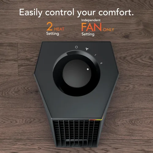 Vista 3 de Vornado Rise 12H (2025) - Calentador personal de torre para habitación pequeña, 2 ajustes de calor, seguridad avanzada, calefacción específica, 12