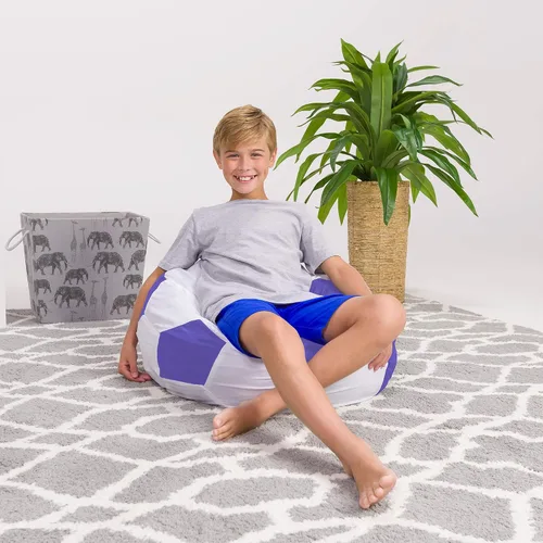 Vista 6 de Posh Beanbags - Puf grande y cómodo: sillones tipo puf grandes con funda extraíble para niños, adolescentes y adultos, muebles de tela de poliéster
