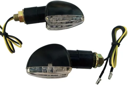 Vista 2 de Black LED Motorcycle Turn Signal Blinkers Side Marker Indicators Blinkers Compatible for 2012 Suzuki Vstrom 650