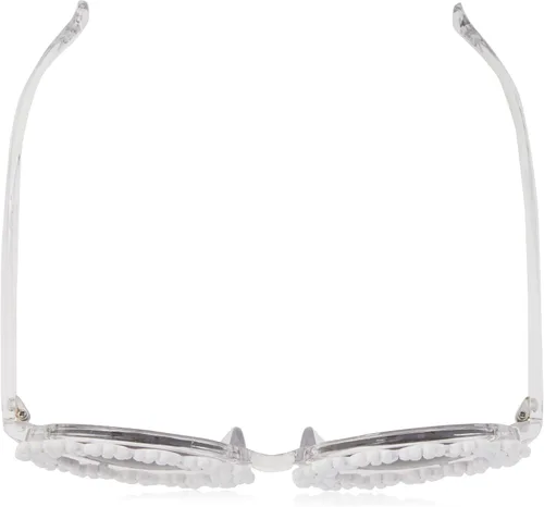 Vista 4 de Circus by Sam Edelman Circus Sam Edelman CC346 Daisy Flower Frame - Lentes de sol redondos con protección UV para mujer tendencia derecha G blanco