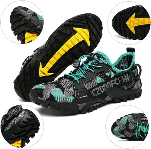 Vista 3 de TANGYUGEN Zapatos de agua para hombres y mujeres zapatos de senderismo al aire libre secado rápido zapatos de playa para viajes senderismo caminar
