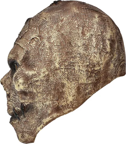 Vista 5 de Máscara de calavera de terror, máscara de calavera de arpillera para Halloween, cara de fantasma, disfraz de Halloween, carnaval, accesorios de látex