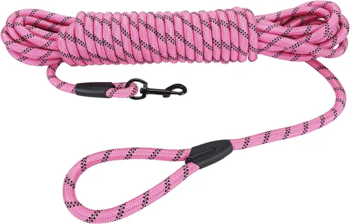 Vista 45 de Hi Kiss Correa de Entrenamiento de Obediencia y Agilidad para Perros/Cachorros - 15 pies 20 pies 30 pies 50 pies 100 pies - Ideal para Jugar