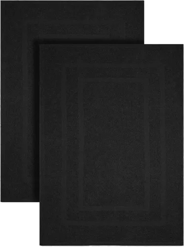 Vista 45 de GOLD TEXTILES Juego de 24 toallas de baño negras de alta absorción, multiusos, secado rápido, para piscina, gimnasio, hotel, spa