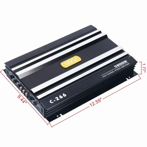 Vista 6 de YaeCCC C-266 Coche 4 Canal Amplificador de Potencia Audio Estéreo Super Bass Sub Woofer Amp 12V