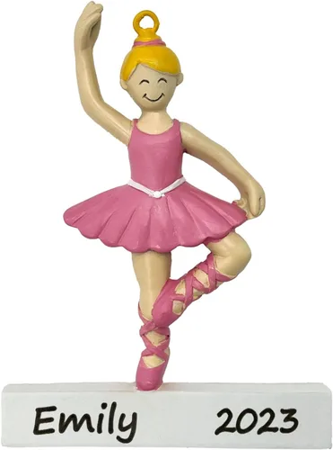 Vista 9 de Adorno de Navidad personalizado bailarina bailarina, bailarina de ballet, morena