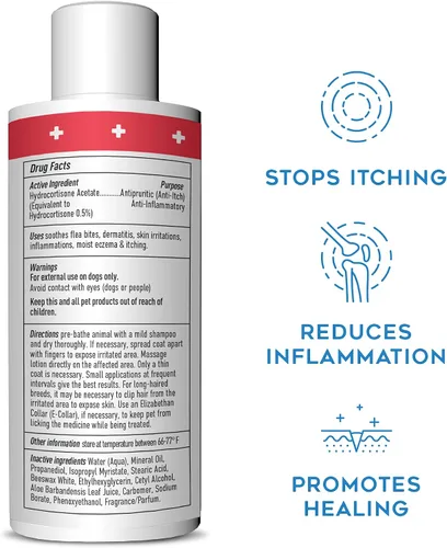 Vista 2 de DOGSWELL Remedy + Recovery Loción de hidrocortisona al 0.5% para perros, 4 onzas (el embalaje puede variar)