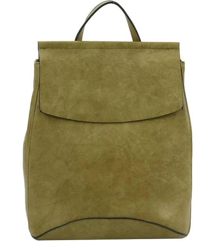 Vista 8 de Mochila convertible de moda Bolso de viaje de cuero vegano Bolso de hombro diario Multi Estilos Colores, Gris claro, Tamaño único, Mochila