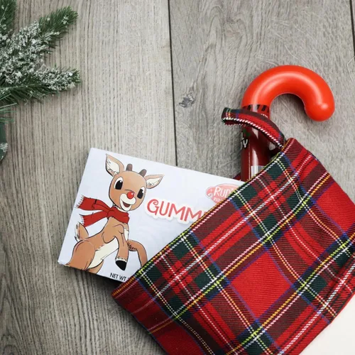 Vista 5 de Rudolph - Gomitas de Navidad, caramelos de gomita de renos festivos, rellenos de calcetines, 3 onzas (paquete de 3)