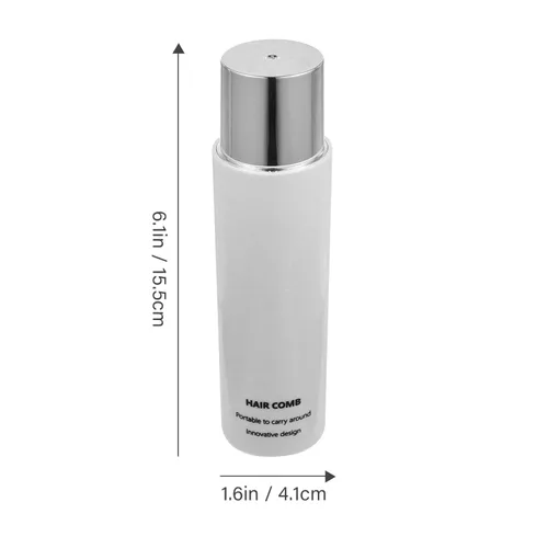 Vista 3 de Mini cepillo de peinado retráctil de cerdas redondas de secado por soplado y desenredado para el cabello, blanco