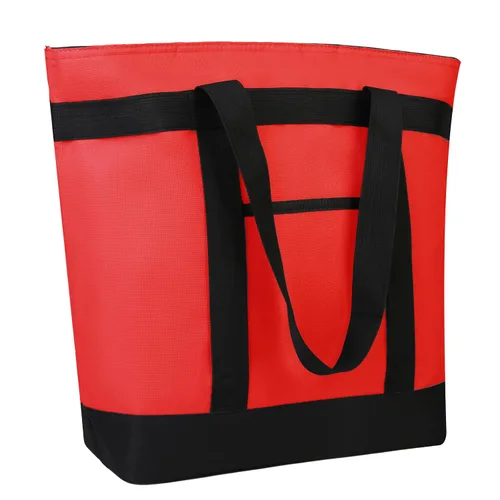 Vista 26 de Bolsa tote reutilizable aislada para compras de comestibles para mujeres/hombres, bolsa de entrega de pizza/comida para mantener los alimentos