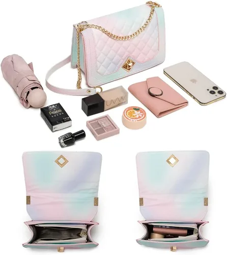Vista 3 de HINFKA Bolso cruzado pequeño para mujer, bolso de hombro de piel sintética, bolso pequeño de embrague, bolso de noche versátil de moda