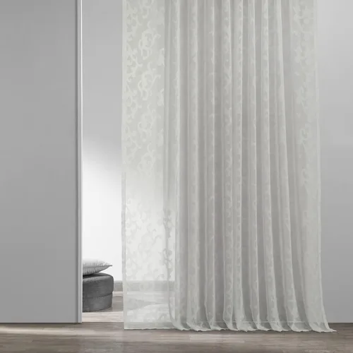 Vista 2 de HPD Half Price Drapes SHCH-11745-108 - Cortinas transparentes de lino sintético para sala de estar o dormitorio, 50 x 108, SHCH-11745-108 (1 panel)