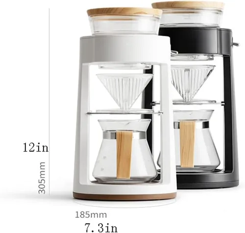 Vista 2 de JITEM Cafetera Gotero de vidrio Cafetera Manual para el hogar Café de goteo elaborado a mano con filtro Cafetera de mesa para café o té