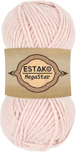 Vista 27 de Estako Megastar, 3.52 Oz (100g) de hilo de acrílico 75% y lana 25%, suave, peso grueso voluminoso #5 para crochet y tejer 120 yardas (110m)