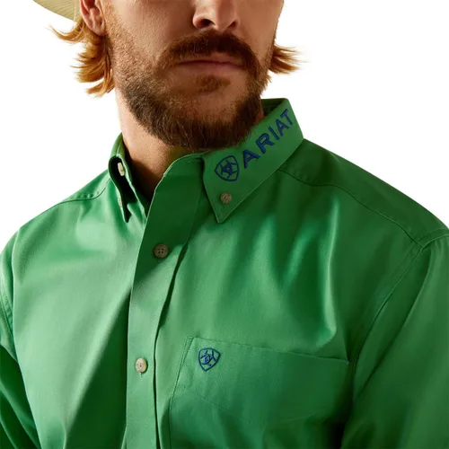 Vista 11 de Ariat Camisa de sarga con logotipo del equipo para hombre