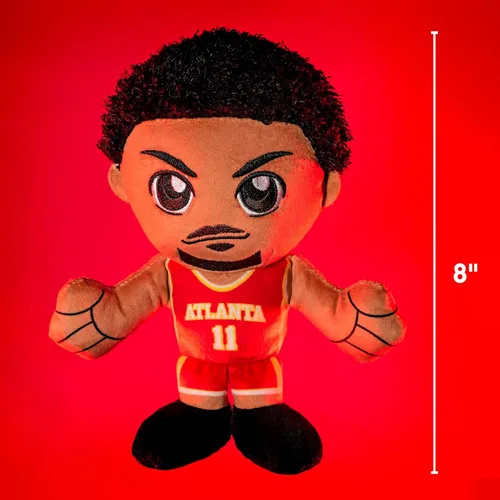 Vista 3 de Bleacher Creatures Atlanta Hawks Trae Young - Peluche Kuricha de 8 pulgadas, suave inspirado en Chibi