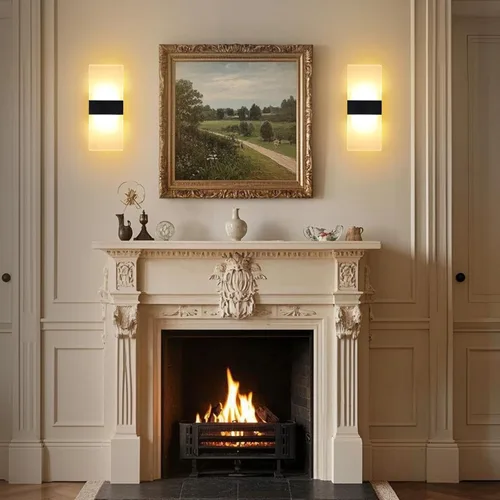 Vista 4 de Lightess Aplique de pared moderno regulable. Aplique de pared de 12W en negro, lámpara de pared interior de acrílico para dormitorio, sala de estar