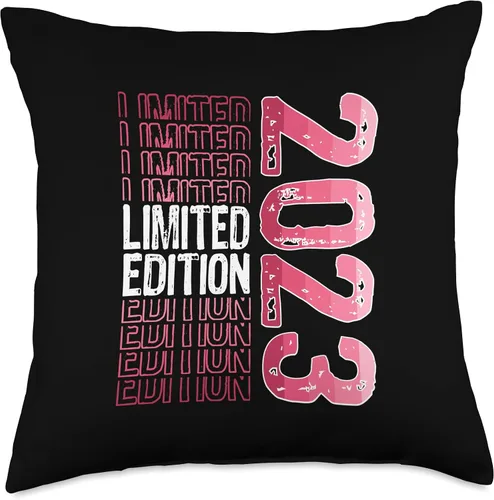 Vista 4 de Limited Edition Vintage 2023 Retro Birthday Throw Pillow