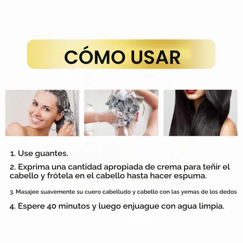 Vista 7 de Tinte de burbujas para el cabello, extracto natural de plantas puras para cabello gris, champú de tinte de burbujas (castaño castaño)