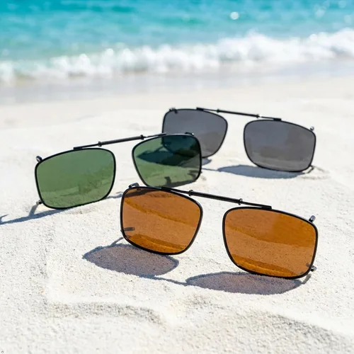 Vista 8 de Eyekepper Gafas de sol con clip para hombre, 2.205 x 1.339 in Marrón