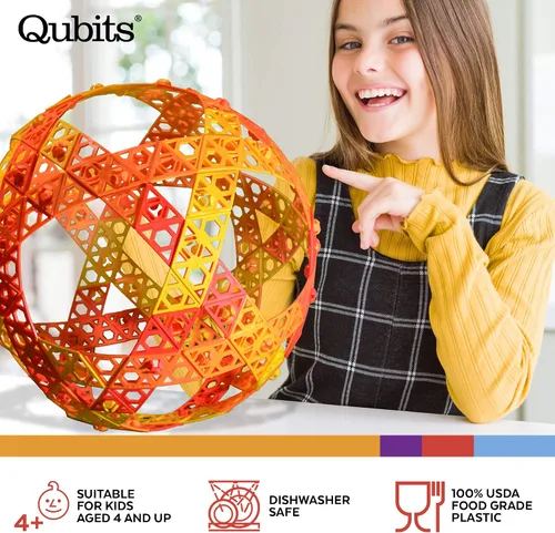 Vista 3 de Qubits Juego de construcción STEM - 100 piezas: un juguete de ingeniería y construcción de juego abierto (alternativa a los bloques)