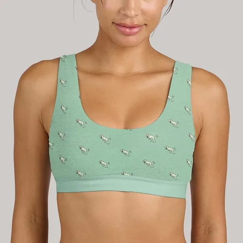 Vista 6 de MeUndies Bralette para mujer Brasier elástico de algodón con cuello en U Tela exclusiva de Tienda