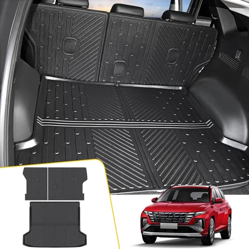 Vista 7 de Alfombrilla de respaldo para Hyundai Tucson 2022-2026 para todo tipo de clima, protector de asiento trasero de elastómero termoplástico, forro