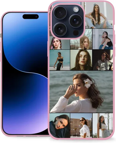Vista 24 de Funda de teléfono personalizada para Apple iPhone 16, 15, 14, 13, 12, 11 Pro Max Plus Mini XR X XS 8 7+ SE 2022 2020 con imagen, logotipo, texto 01
