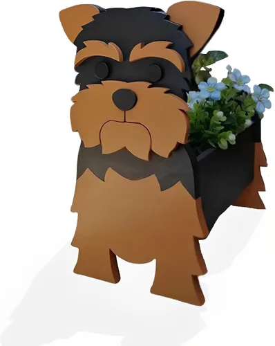 Vista 45 de Macetero de flores para perros, regalos para mujeres, bonitas macetas de PVC para perros, macetas para interiores y exteriores, maceta de jardín