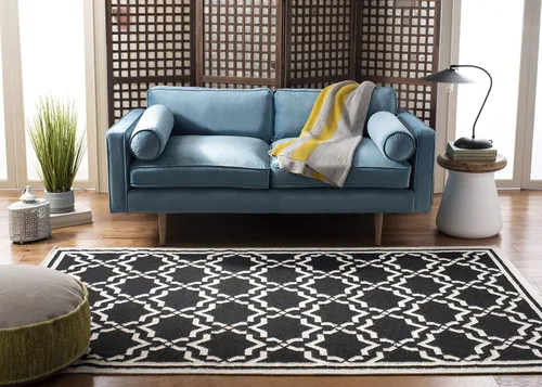 Vista 32 de SAFAVIEH Dhurries Collection DHU545A - Alfombra decorativa de lana de alta calidad hecha a mano de 2 x 3 pies, color chocolate y marfil