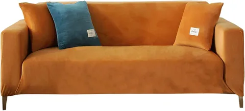 Vista 17 de TOPCHANCES Funda de sofá de terciopelo grueso, funda elástica para sofá con correas elásticas antideslizantes, funda protectora de muebles, funda
