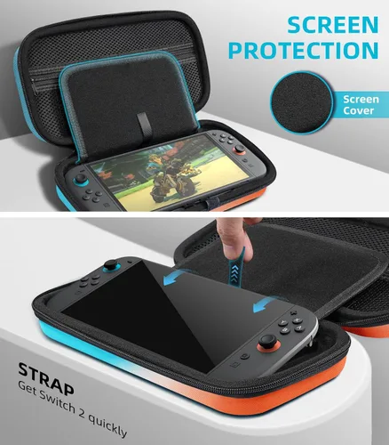 Vista 15 de TiMOVO Carrying Case for Nintendo Switch 2 (2025), Large Capacity Protective Hard Shell Portable Travel Case Pouch for Switch 2, with 10 Game Card