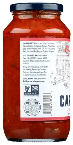 Vista 7 de CARBONE Salsa de pasta Arrabbiata, 24 OZ