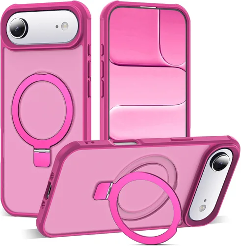Vista 115 de SKYLMW - Funda compatible con iPhone 11 de 6.1 pulgadas, con soporte magnético invisible tipo anillo, funda translúcida de grado militar, compatible