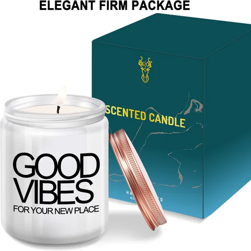 Vista 2 de Regalos de inauguración de la casa, regalos para el nuevo hogar, velas Good Vibes, New House Essentials, los mejores regalos para mujeres, parejas