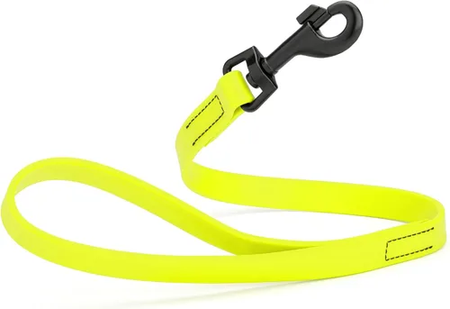 Vista 27 de Dogline Biothane - Correa impermeable para perro, tejido de nailon con revestimiento fuerte, con herrajes negros, a prueba de olores, fácil