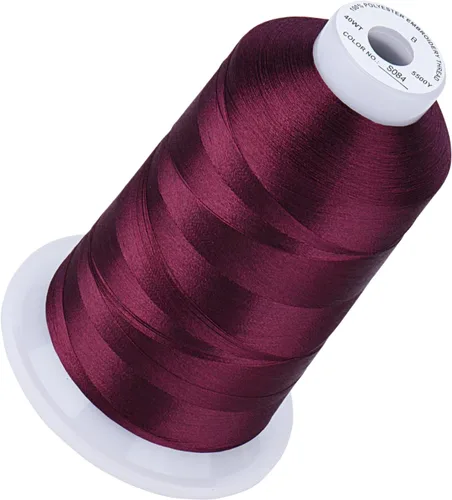 Vista 117 de Simthread 5500 yardas de hilo de bordar, 5000M de alto rendimiento 40WT 100% hilo de poliéster – 170+ colores vívidos, clasificado de alta velocidad