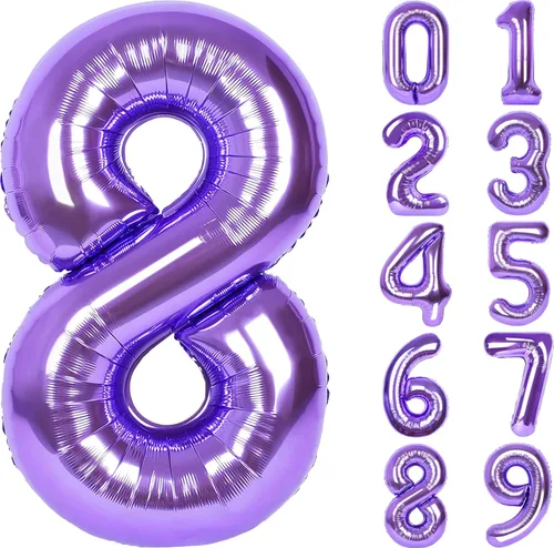 Vista 44 de Globos gigantes de números negros de 40 pulgadas, globos de aluminio de Mylar con helio para cumpleaños, globo número 0 para decoración de fiestas